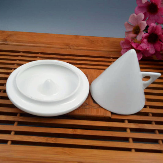 Bone  Pure White Ceramic Cups And Saucers