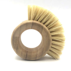 Bamboo sisal kitchen cleaning brush