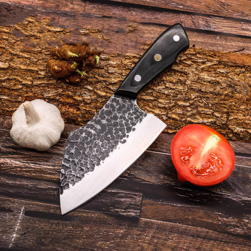 Hand Hammered Kitchen Knife Stainless Steel Outdoor Kitchen Deboning Knife