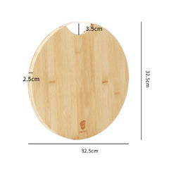 Round Cutting Board Household Thick Solid Wood Bamboo Cutting Board Kitchen Fruit Cutting Board Small Cutting Board Cutting Board Cutting Board