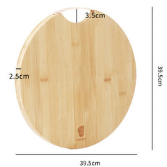 Round Cutting Board Household Thick Solid Wood Bamboo Cutting Board Kitchen Fruit Cutting Board Small Cutting Board Cutting Board Cutting Board