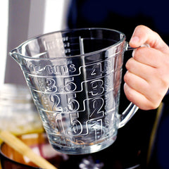 Toughened Glass Measuring Cups With Scale For Household Use