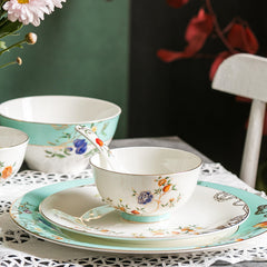 Chinese Bone China Household Cutlery Bowls Set Gift