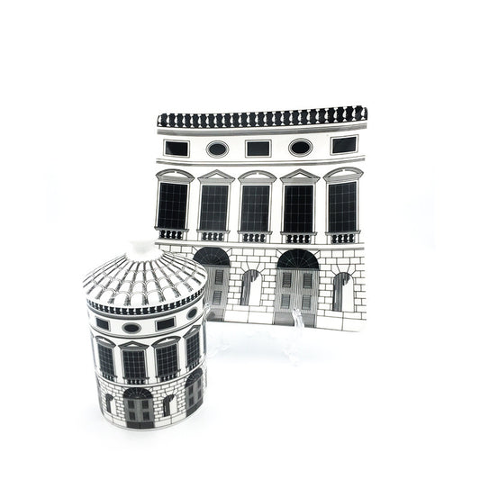 Classical art architecture storage cups and saucers