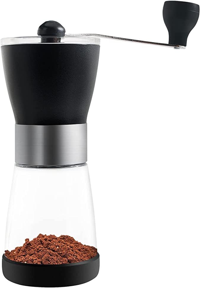 Manual Coffee Bean Grinder, Hand Crank Coffee Burr Grinder Portable Espresso Bean Grinder