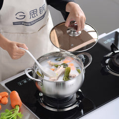 Stainless Thickened Composite Steel Rising Pearl Soup Pot