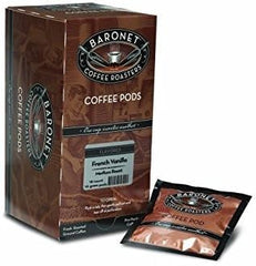 Baronet Coffee French Vanilla Medium Roast, 18-Count Coffee Pods (Pack of 3)