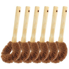 Coir brush long handle dishwashing brush