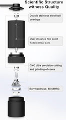 MAVO Wizard 2 Manual Coffee Grinder,Capacity 20g with CNC Stainless Steel Conical Burr, Internal Adjustable Setting, Double Bearing Positioning,for Aeropress,French Press,Espresso Coffee Bean Grinder