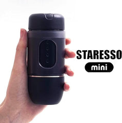 STARESSO Mini Travel Coffee Maker,2IN1 Portable Espresso Machine,Extra Small Manually Operated Compatible Nespresso Capsules and Ground Coffee,Travel Gadgets Perfect for Travel,Camping,Hiking