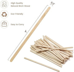 KLINEUS 1000pc Wood Coffee Stir Sticks - Biodegradable 7" Wood Stirrers for Coffee, Disposable Wooden Stir Sticks for Coffee Bar, Wooden Coffee Stirrers, Round-end BPA free Coffee Sticks