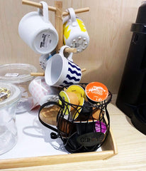 Coffee Pods Holder Storage Basket Espresso Coffee Pods Keeper Organizer Kitchen Counter Storage Holders for Capsules, Small