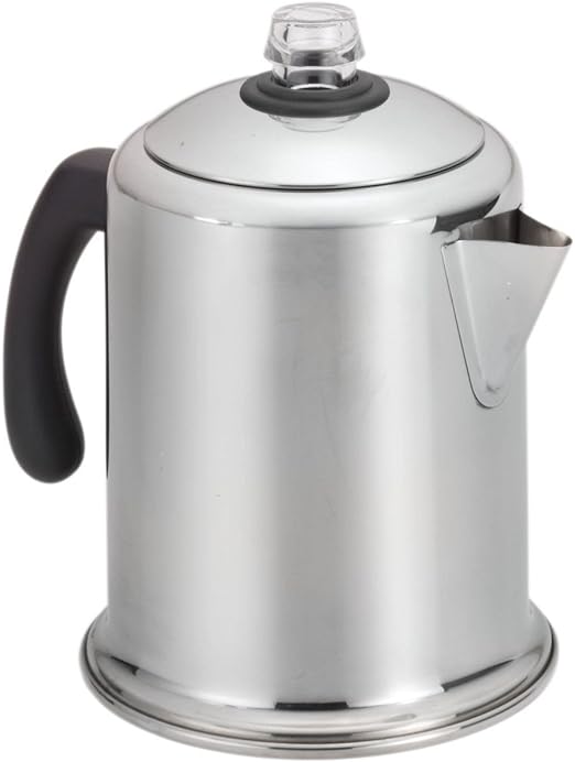 Farberware 50124 Classic Yosemite Stainless Steel Coffee Percolator - 8 Cup, Silver