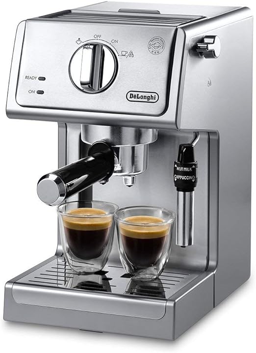 De'Longhi Bar Pump Espresso and Cappuccino Machine, 15", Stainless Steel