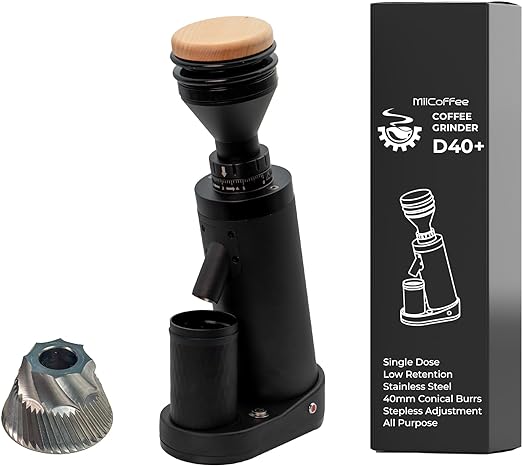 MiiCoffee D40+ Single Dose Coffee Grinder (Black) Visit the MiiCoffee Store