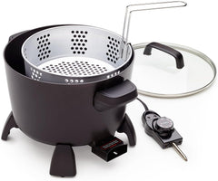 8-Quart Big Kettle, Steamer and Deep Fryer Multi-Cooker, Black