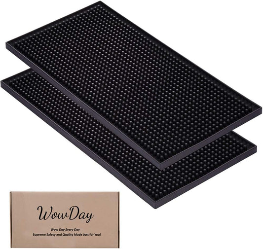 Bar Mat for Cocktail and Coffee Bar 6" x 12" Rubber Bar Service Spill Mat for Cocktail Bartender Coffee Bar or Countertop Mats Glass Drying Mat