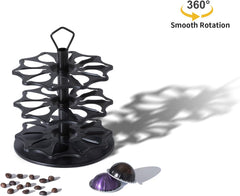 FlagShip Coffee Pod Holder Carousel 3 Tier for Vertuo Pod Holder Metal DIY Install Small for Vertuo Pod Stand (30 Pods Capacity)