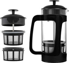 ESPRO - Prensa francesa P3 - Cafetera y tetera con doble microfiltrado, preparaciones sin arena y sin amargor, ideal para té suelto y café molido - (negro, 32 oz)