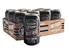 High Brew Coffee, Cold Brew, Nitro Black, Sugar Free & Dairy Free, 10 Fl Oz Can (Pack of 12)