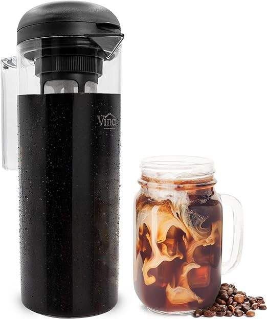 VINCI Cold Brew 360, 1.4 L Cold Brew Maker/Brewer Featuring Patented Dual Filter 360 Brewing Technology