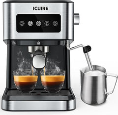 ICUIRE Espresso Machine 20 Bar, Latte Machine with Milk Frother Steam Wand, 1050W Compact Expresso Coffee Maker with 1.5L/50oz Removable Water Tank…