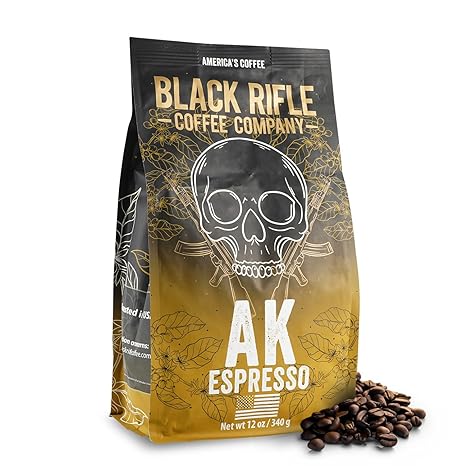 Black Rifle Coffee Company, AK-47 Espresso,100% Arabica Coffee,Colombian Supremo Roasted Dark, Whole Bean 12 oz Bag Visit the Black Rifle Coffee Company Store