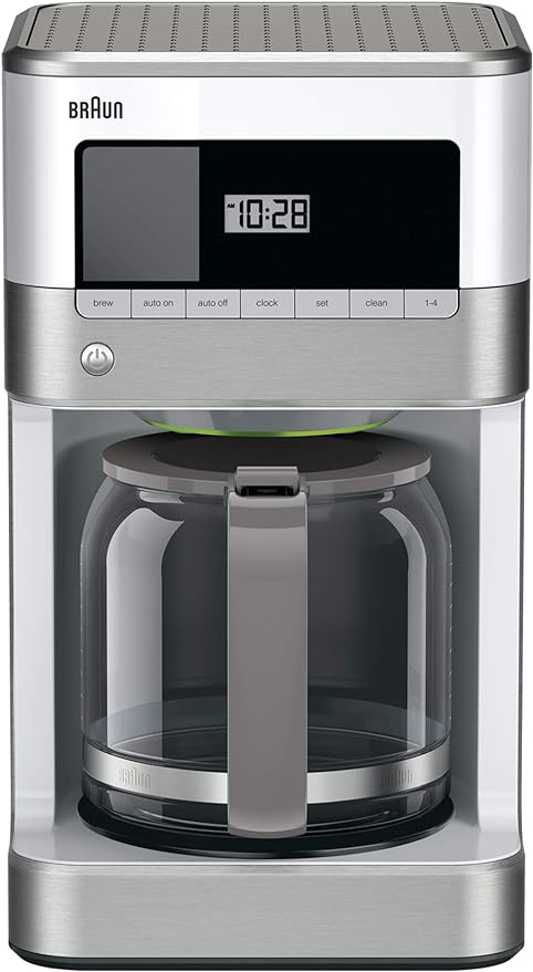 Braun KF6050WH BrewSense Cafetera de goteo, 12 oz, blanca 