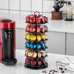 FlagShip 6 Tier Coffee Pod Holder Vertuo Carousel Stand Storage for Vertuoline Pod (60 Pods Capacity)