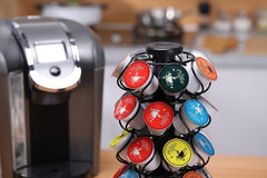 EVERIE Coffee Pod Holder Carousel Compatible with 35 K Cup Pods, KRT35A-BLK