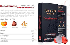 Grano Milano - Aluminum Coffee Pods Compatible with Nespresso®* Original Line Machines (Decaffeinato, 50 Pods)