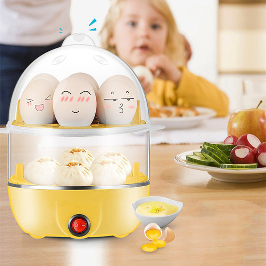 Multi-functional Egg Steamer Egg Boiler Double-layer Household Boiled Egg Fantastic Product Steamed Egg Mini Stainless Steel Breakfast Machine Cross-border