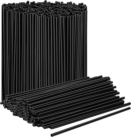 Prestee Plastic Coffee Stirrers, 2000ct, 5.5" - Plastic Coffee Straws, Drinks and Coffee Stir Sticks, Cocktail Swizzle Sticks, Disposable Stir Sticks, Drinking Straws for Coffee & Cocktails (Black)