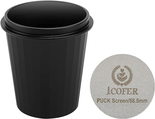 IKAPE 58mm Espresso Puck Screen, Reusable Professional Barista Portafilter Coffee Dosing Cup Set for Espresso Machine 58mm Bottomless Naked Portafilter (Espresso Set)