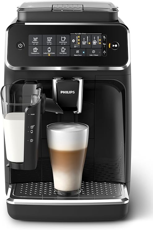 Philips 3200 Series Fully Automatic Espresso Machine w/ LatteGo, Black, EP3241/54