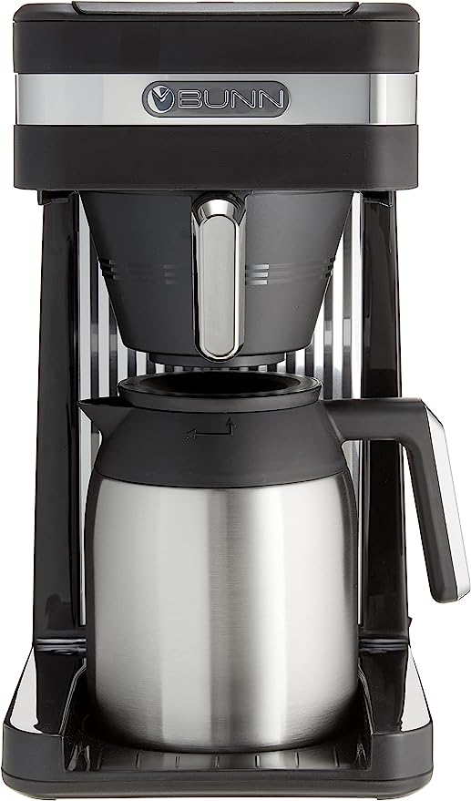 BUNN 55200 CSB3T Cafetera térmica Speed ​​Brew Platinum de acero inoxidable, 10 tazas, negra 