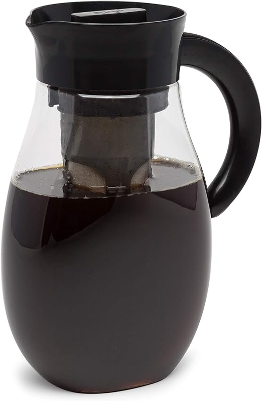 Primula Flavor Airtight Cold Brew Coffee or Iced Tea Maker Shatterproof Durable Plastic Construction, Leak-Proof, 2.7 Quart, Black