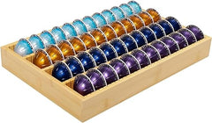 Bayting Bamboo Coffee Pod Holder Drawer Insert for Counter Compatible with Nespresso Vertuo Capsules