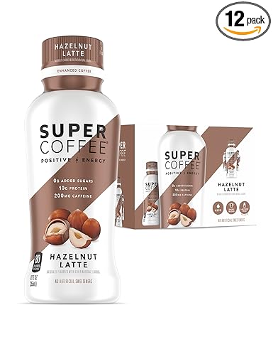 KITU SUPER COFFEE, Keto Protein Coffee (0g Added Sugar, 10g Protein, 70 Calories) [Hazelnut] 12 Fl Oz, 12 Pack | Iced Smart Coffee Drinks