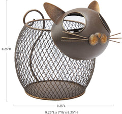 Cat K Cup Holder Metal Novelty Cat Coffee Pod Canister Large Capacity Basket Coffee Organizer for Kitchen Office and Coffee Bar