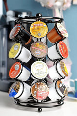 K-Cup Coffee Pod Storage Spinning Carousel Holder - 24 ct, Black