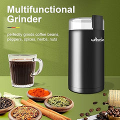 Coffee Grinder, Wancle Electric Coffee Grinder, Quiet Spice Grinder, One Touch Coffee Mill for Beans, Spices and More, with Clean Brush Black