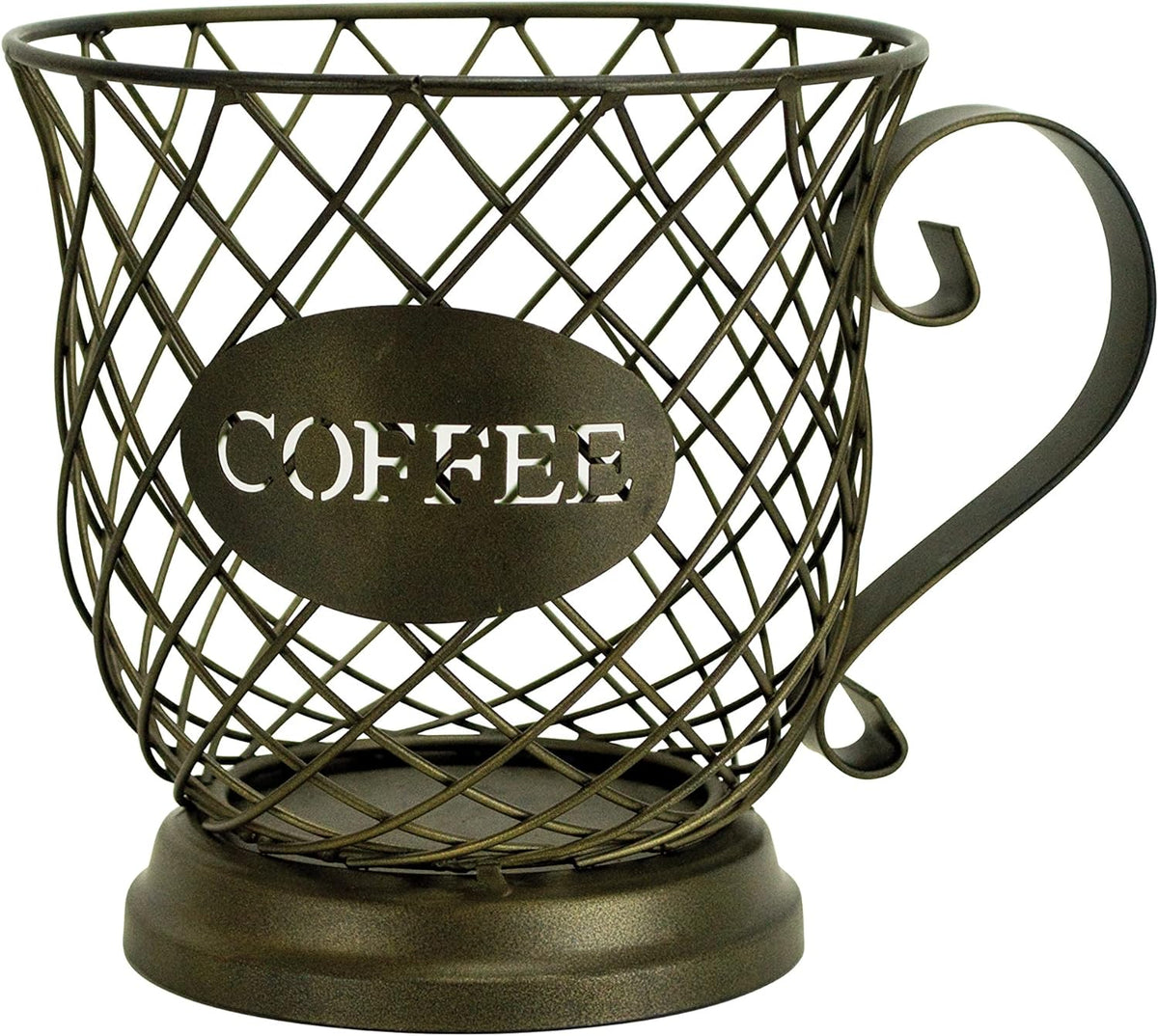 Boston Warehouse Coffee Mug Kup Keeper, Storage Basket,20 pods