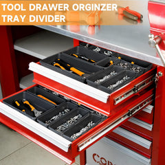 [60 PCS Upgraded] Tool Box Organizer Tray, Toolbox Desk Drawer Organizer, Tool Box Tray, Toolbox Organization Storage for Rolling Tool Chest (60 PCS)