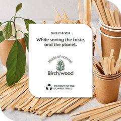 Birch Wood Coffee/Beverage Stirrers 7" (1000 pack) Eco-Friendly Great For Your Coffee Nook.