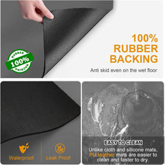 Dish Drying Mats for Kitchen Counter Coffee Mat Under Sink Mats for Kitchen Waterproof Dish Mat Drying Kitchen Mat Bar Mats for Countertop Coffee Bar Accessories (Deep Gray, 12"*14.5")