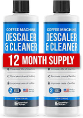 Essential Values Universal Descaling Solution for Keurig Breville Nespresso & Delonghi (4 Uses) | Coffee Machine Descaler Cleaner | Liquid To Descale Automatic Coffee Makers & Espresso Machines