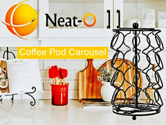 K-Cup Coffee Pod Storage Spinning Carousel Holder - 24 ct, Black