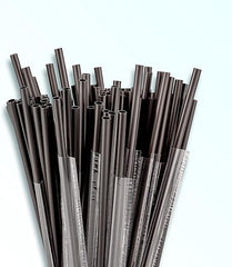 DuraHome Plastic Stirrer Straws Individually Wrapped 1000 Pack, Black 5.75-Inch Sip Drinking Stir Sticks for Cocktails and Coffee, BPA-Free Disposable Restaurant Style, Bulk Set