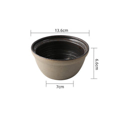 Japanese-style Ceramic Bowls And Dishes Creative Retro Stoneware Dinner Bowls And Dishes